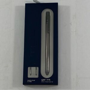 TUL Gel Ink Pen with Solid Metal Barrel Black & Blue 0.7 MED NEW